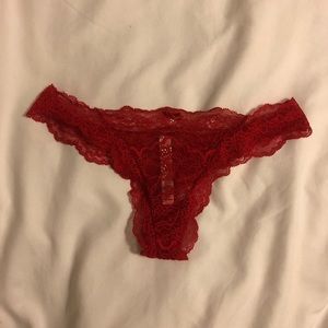 Red Lace Victoria Secret Thong